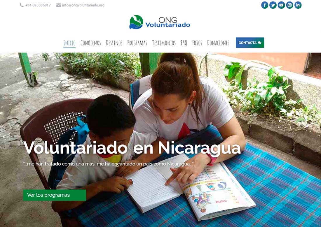 Marketing Consulting - Diseño web ONG Voluntariado